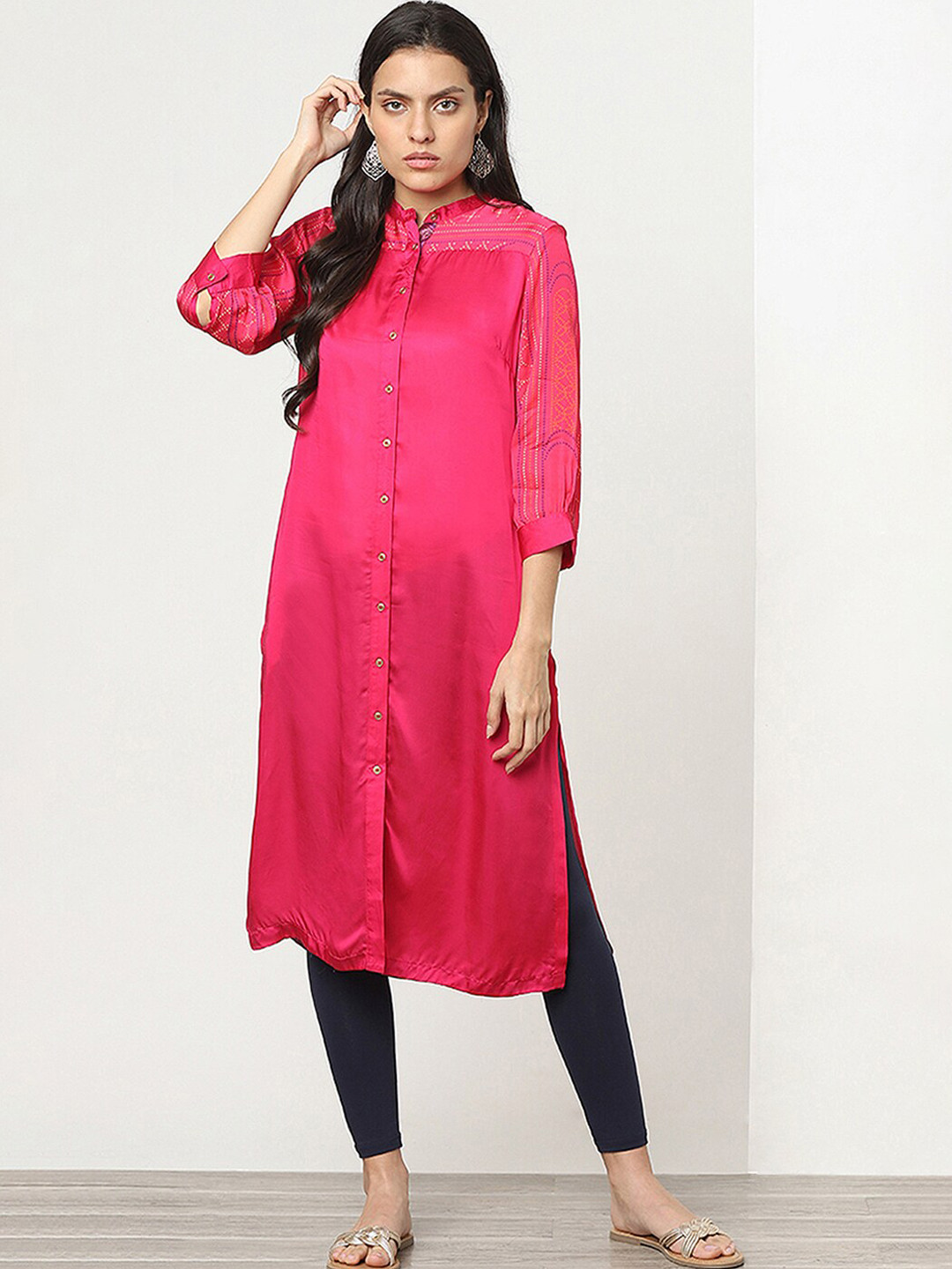 Marigold Lane Geometric Printed Straight Kurta