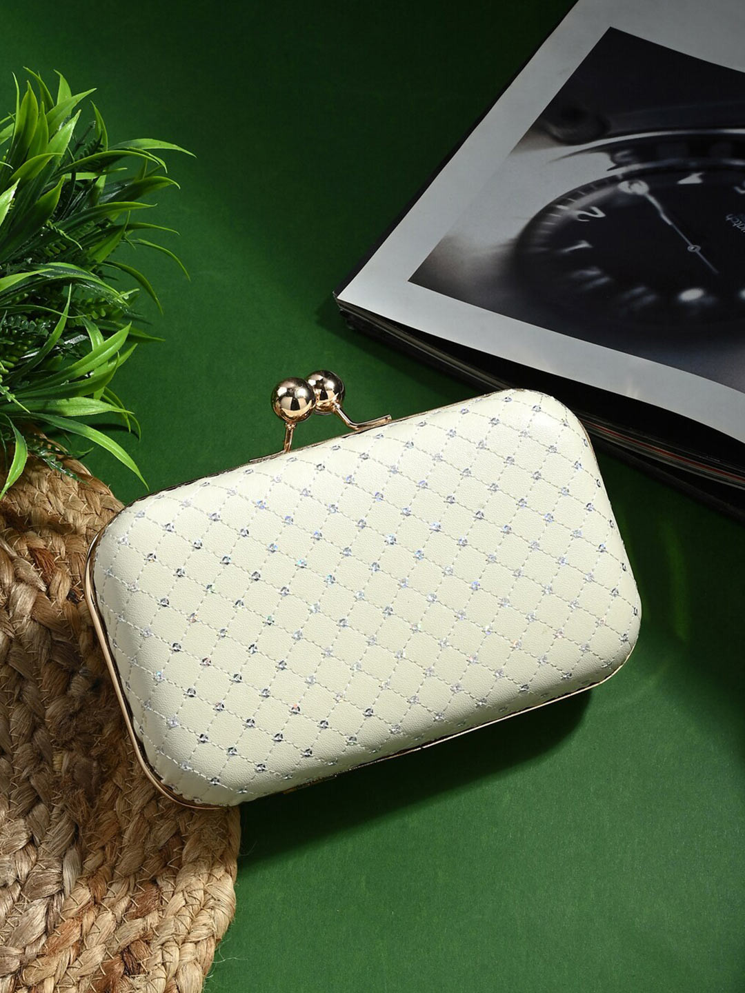 Toobacraft Embellished Box Clutch
