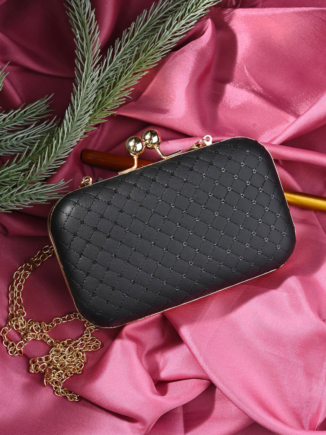 Toobacraft Embellished Box Clutch