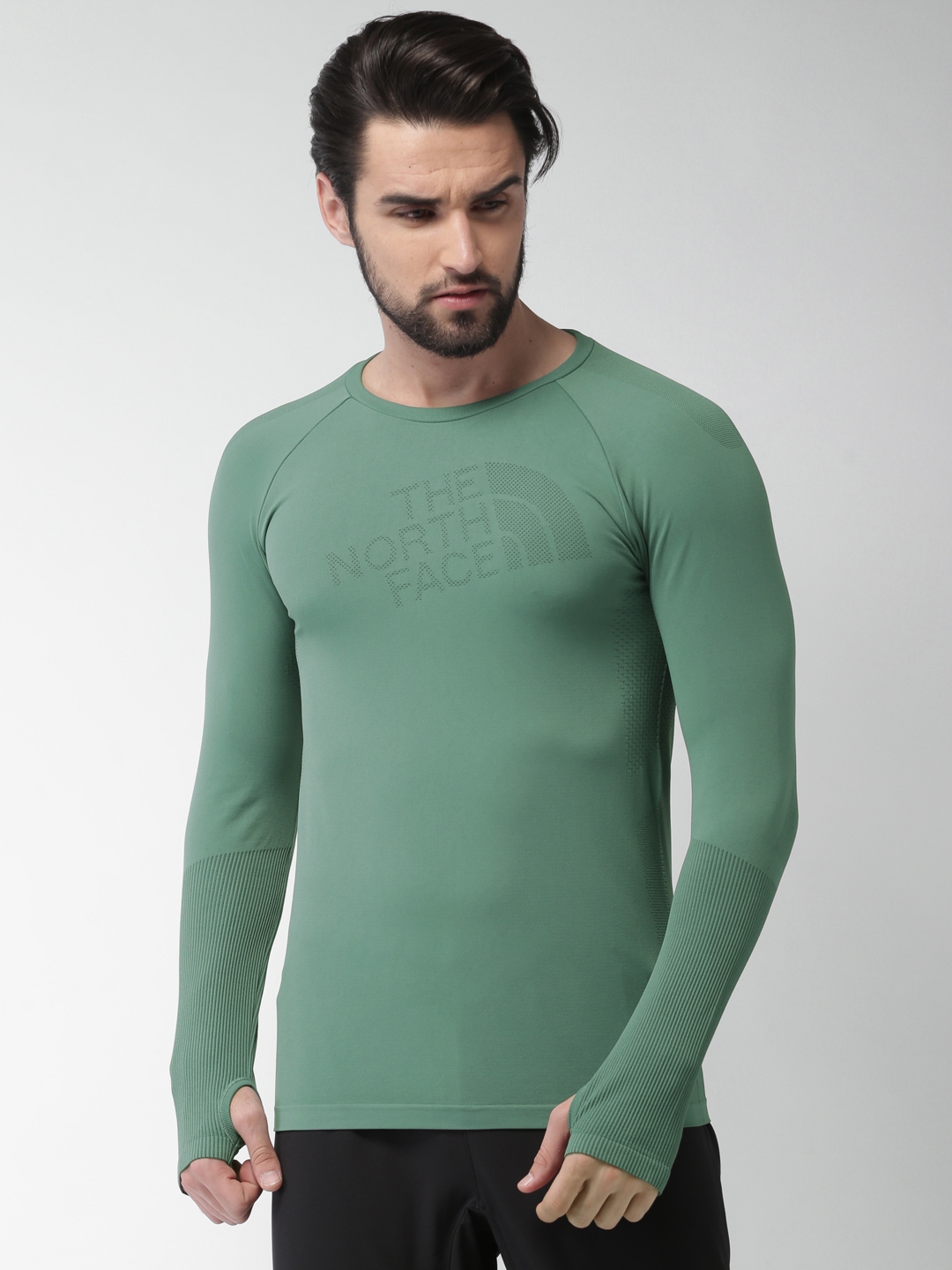 Mens green north face t shirt store