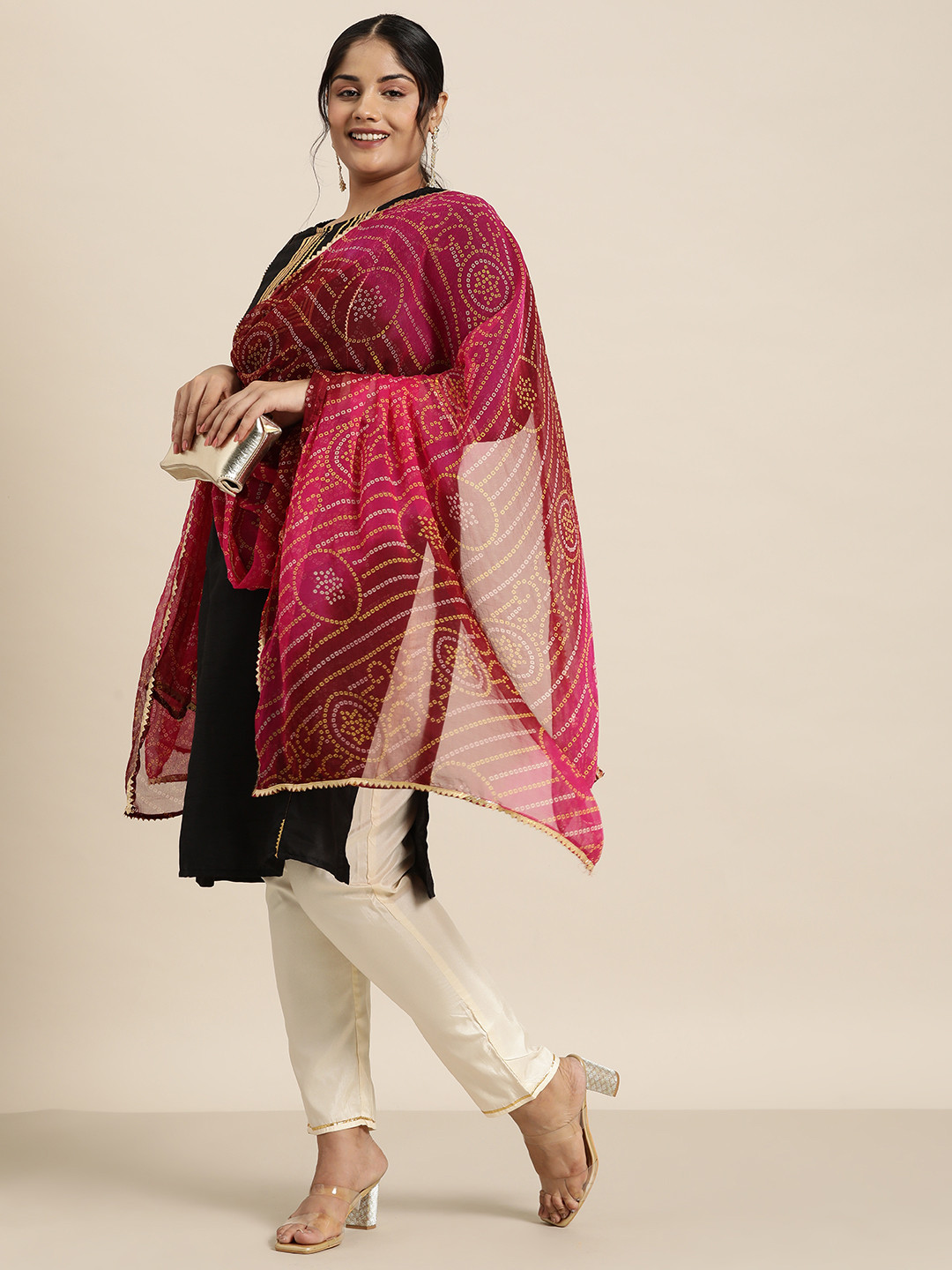 Sztori Bandhani Printed Dupatta