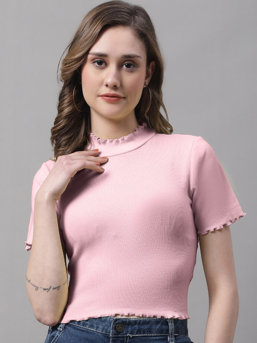 FBAR High Neck Bio Wash Skin Friendly Cotton Regular Top