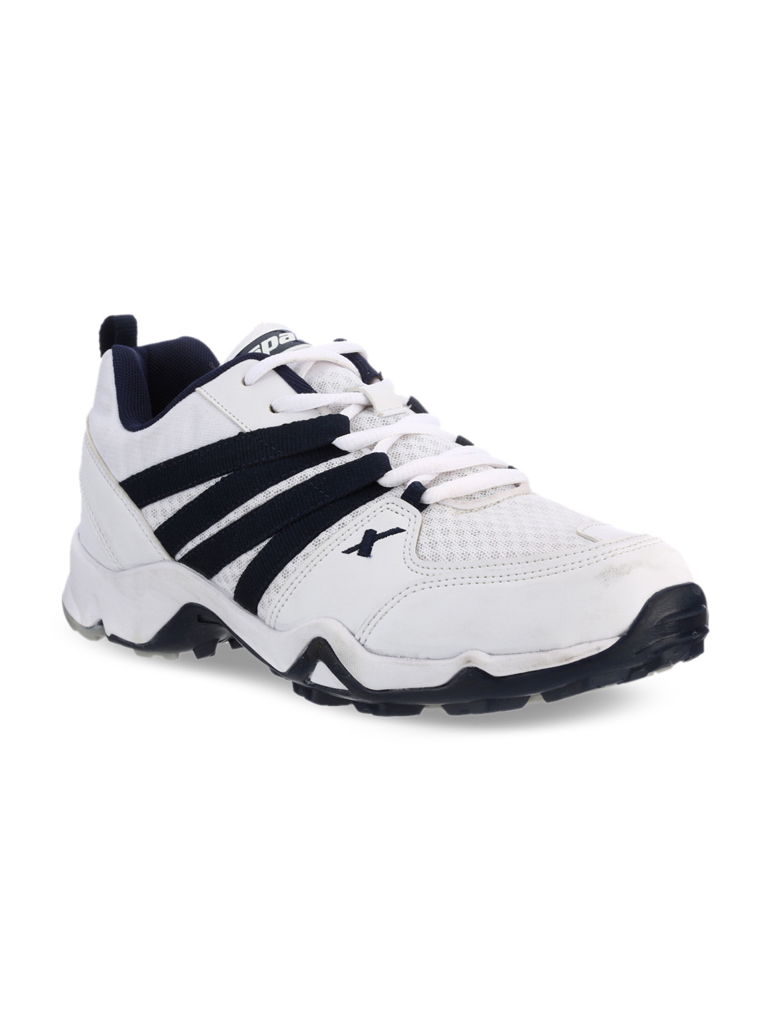 Buy Sparx Men White \u0026 Navy Blue Running 