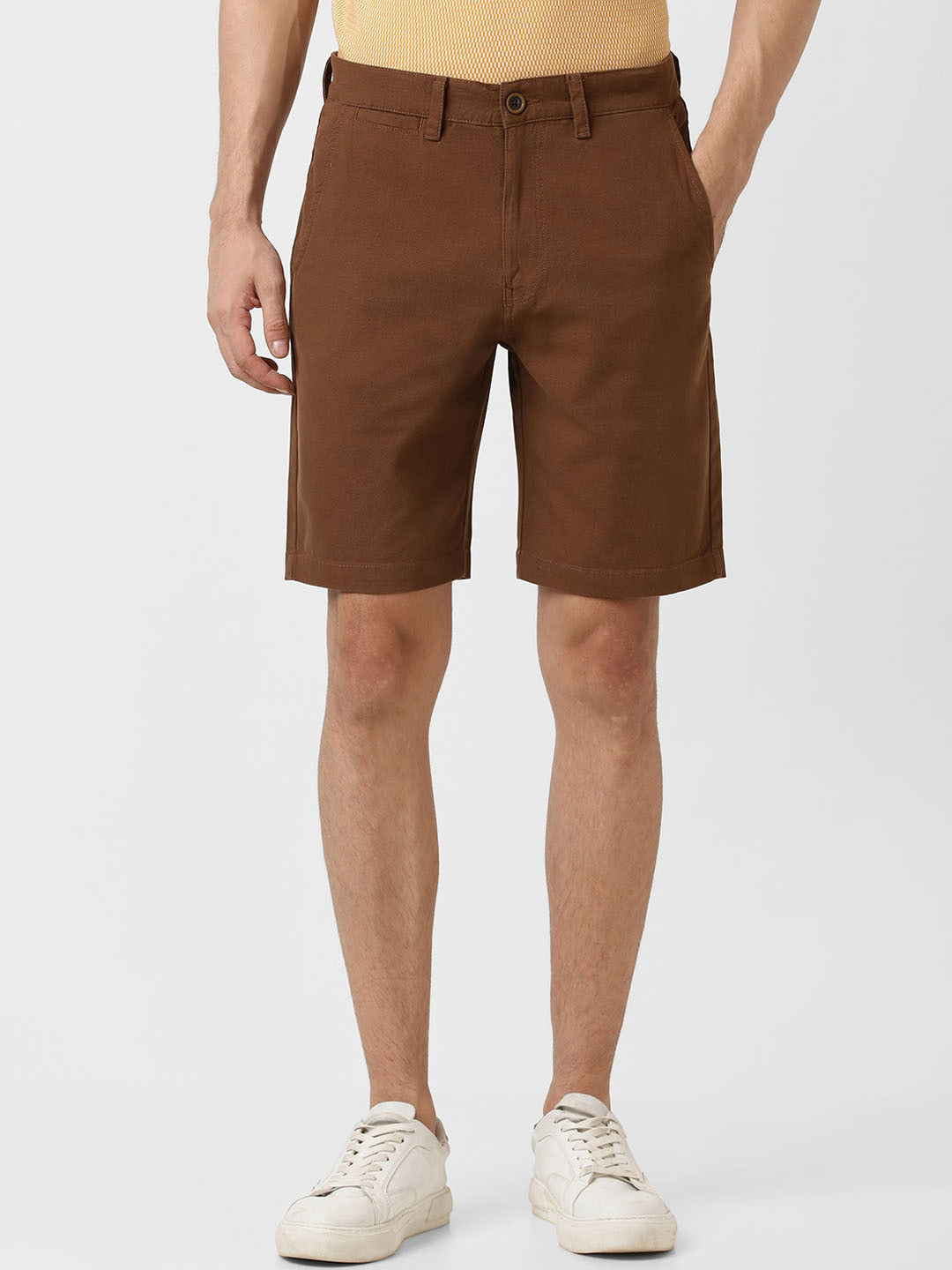 Peter England Better Jeans Company Men Mid-Rise Chino Shorts