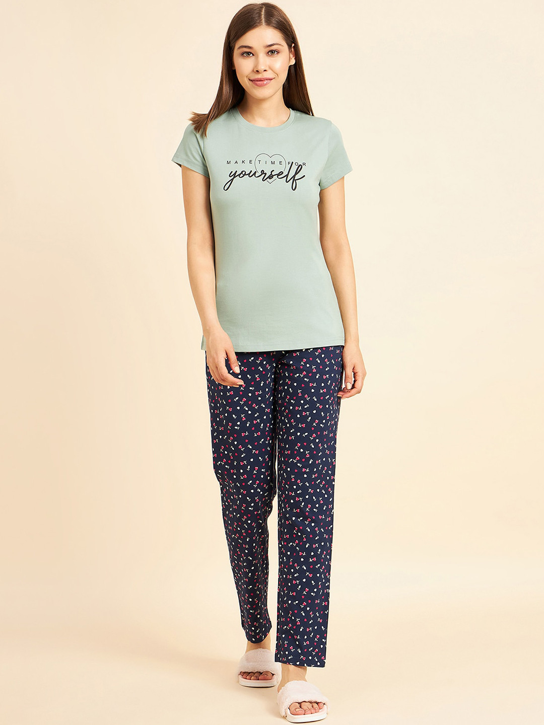 Sweet Dreams Floral Printed Pure Cotton Night suit
