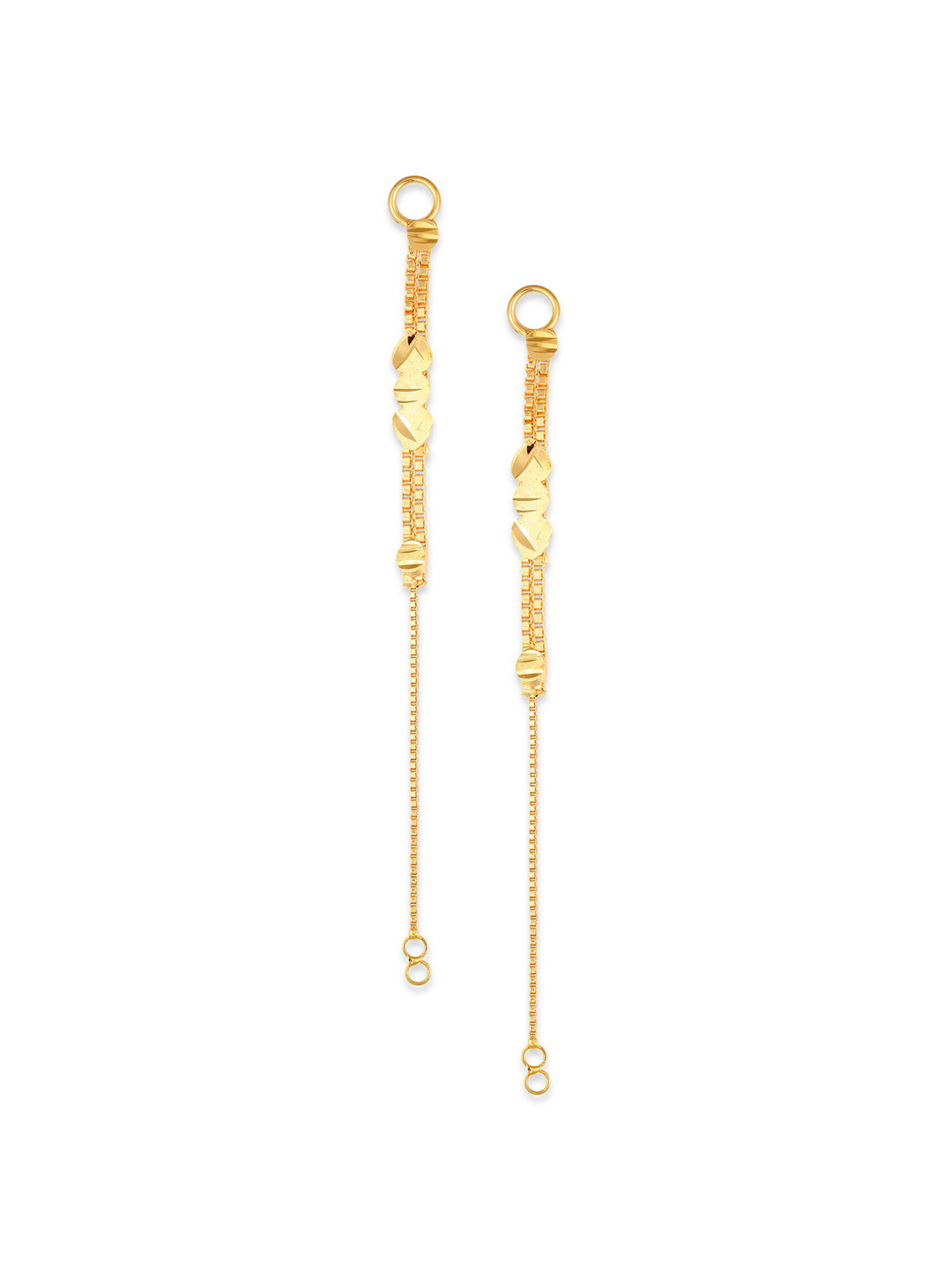 Vighnaharta Gold-Plated Classic Ear Cuff Chain Earrings