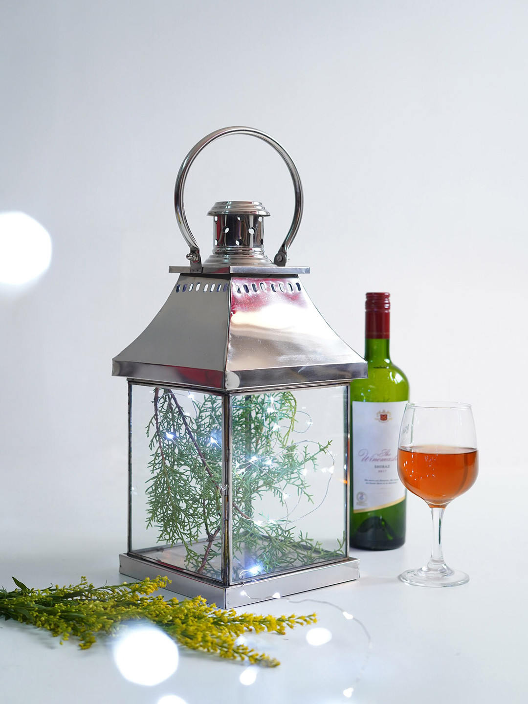 Folkstorys Transparent Textured Lantern Candle Holder