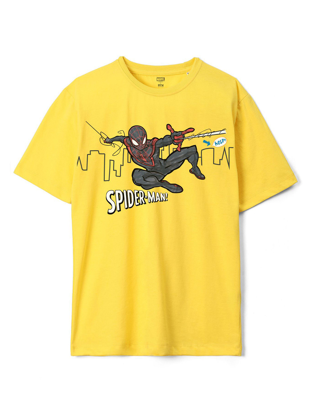 Wear Your Mind Boys Spider- Man Printed Loose Knitted Pure Cotton T-Shirt
