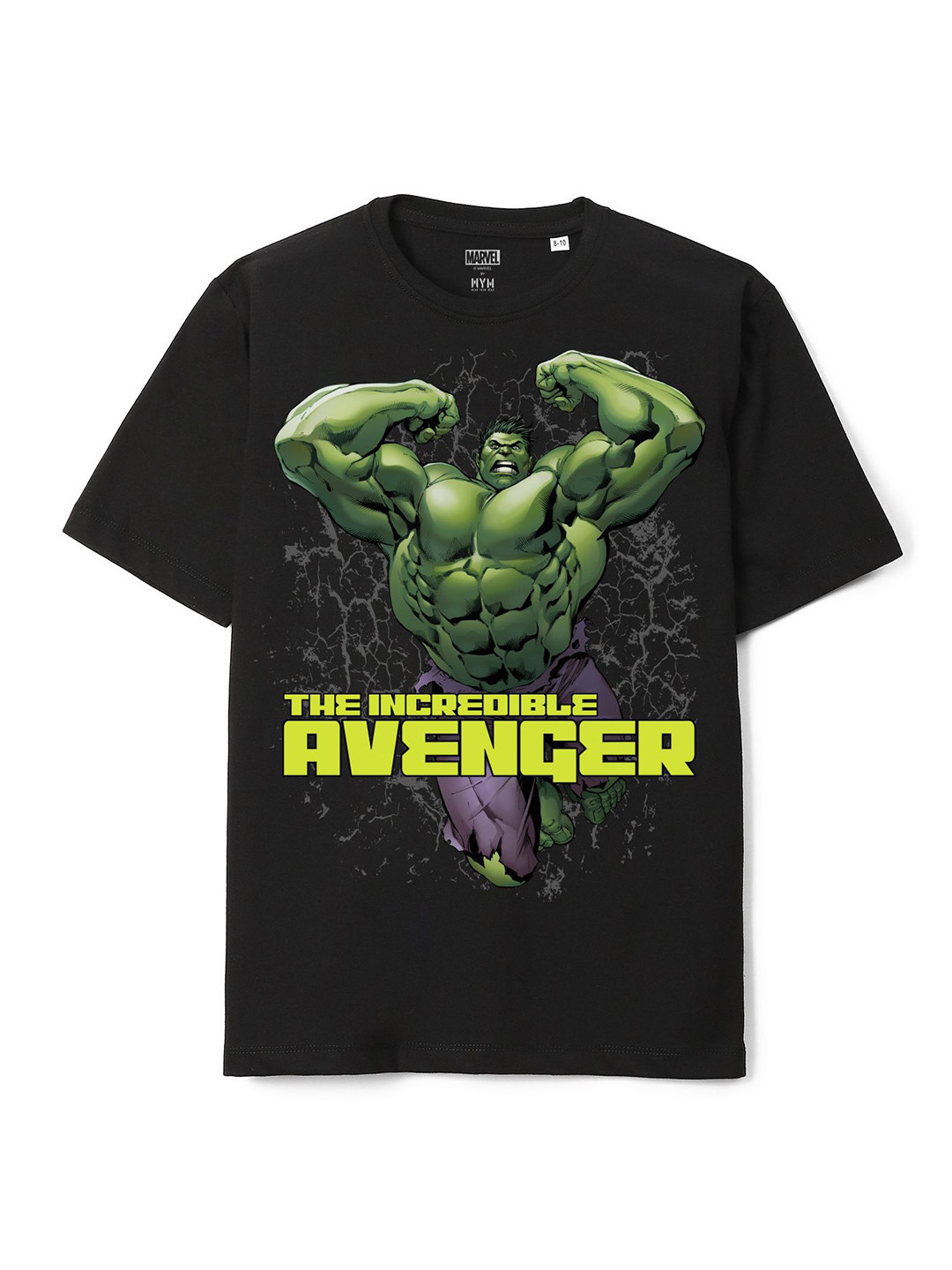 Wear Your Mind Boys Hulk Printed Oversized Knitted Pure Cotton T-Shirt
