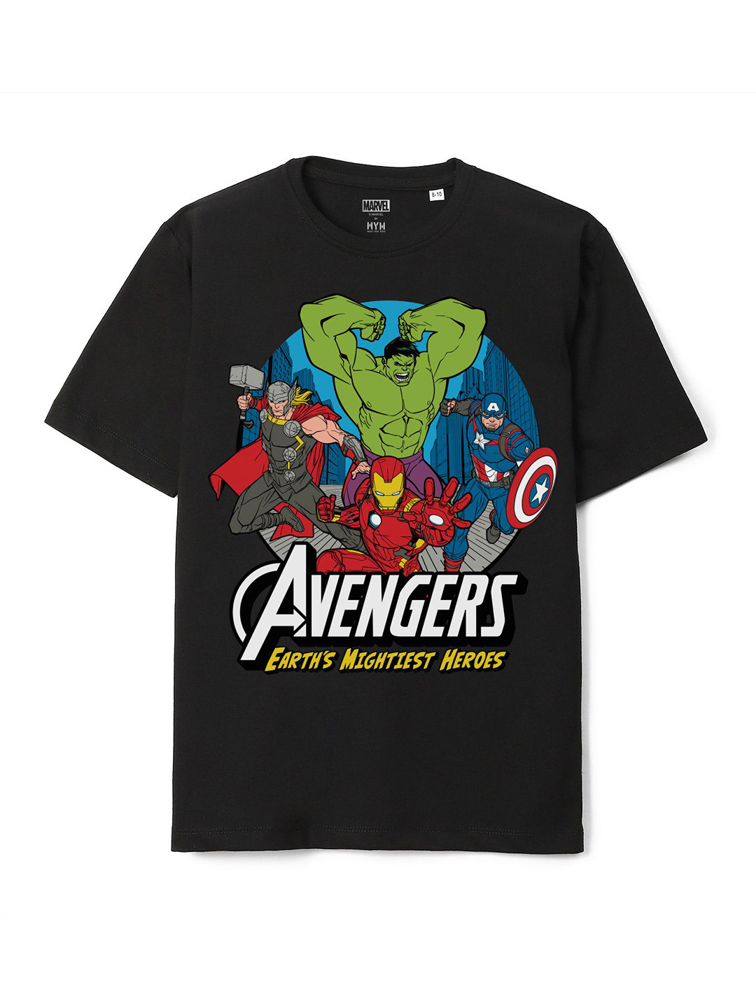 Wear Your Mind Boys Avengers Hulk Printed Oversized Knitted Pure Cotton T-Shirt