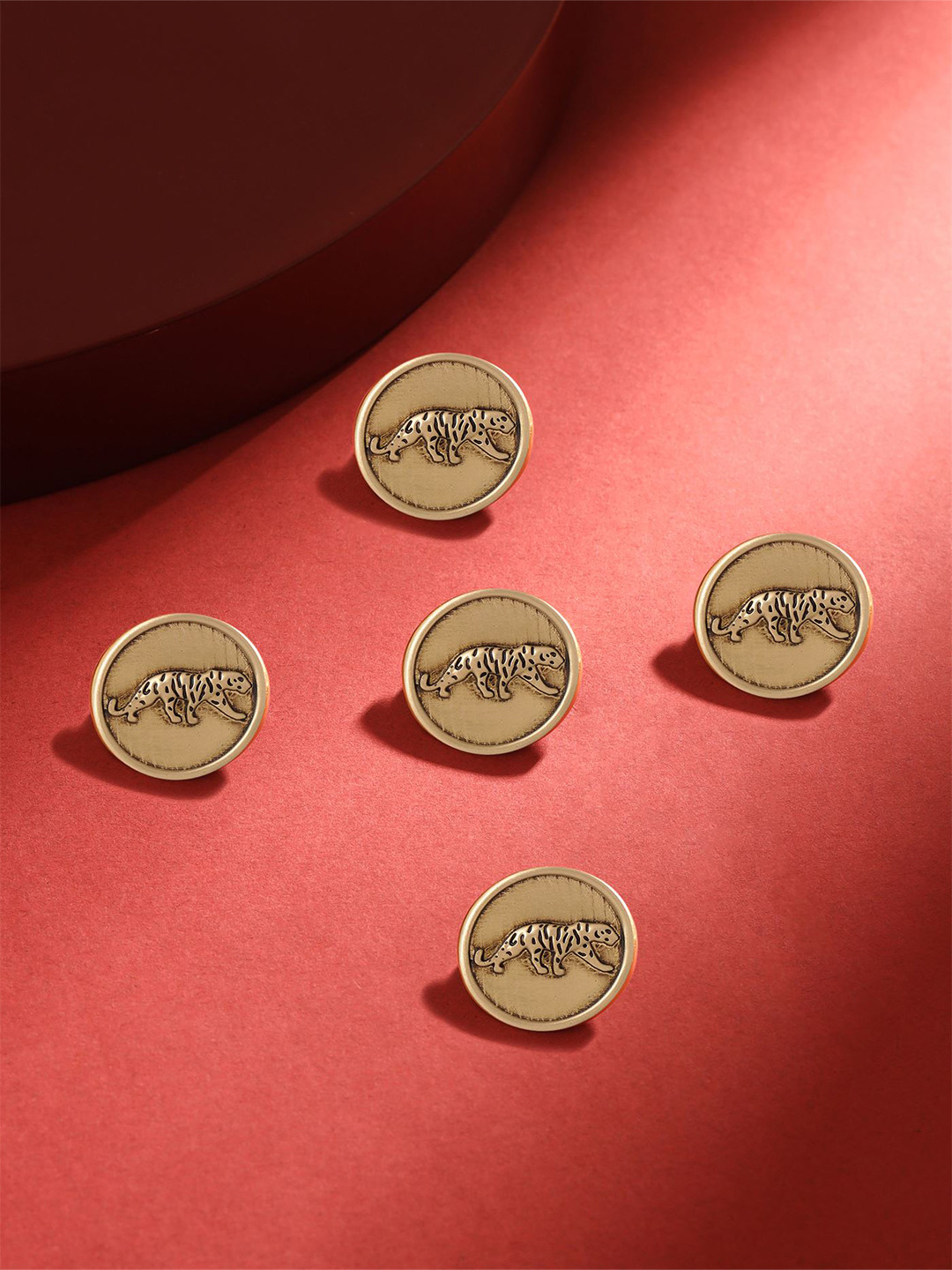 COSA NOSTRAA Men Set of 5 Calm Chetaah Button