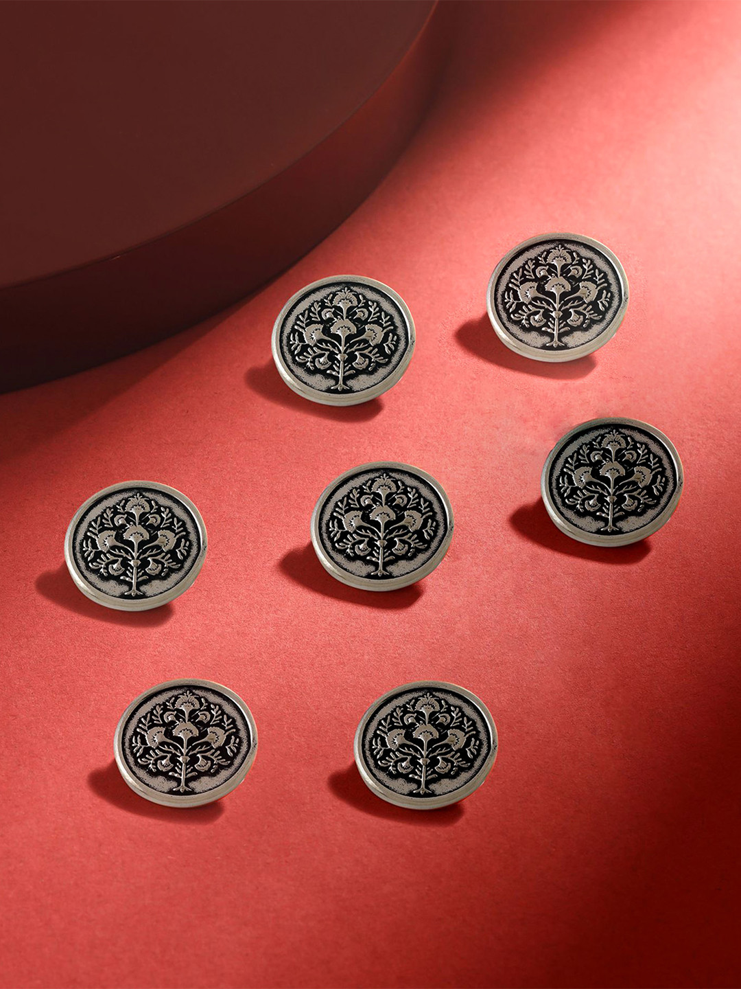 COSA NOSTRAA Men Set of 7 Tree Motif Button