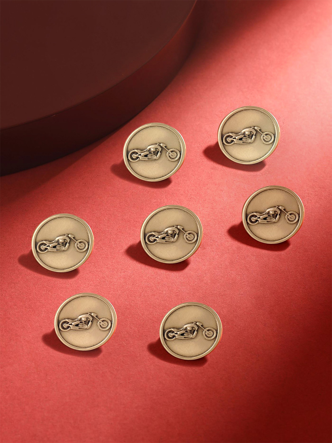 COSA NOSTRAA Men Set of 7 Bold Biker Buttons