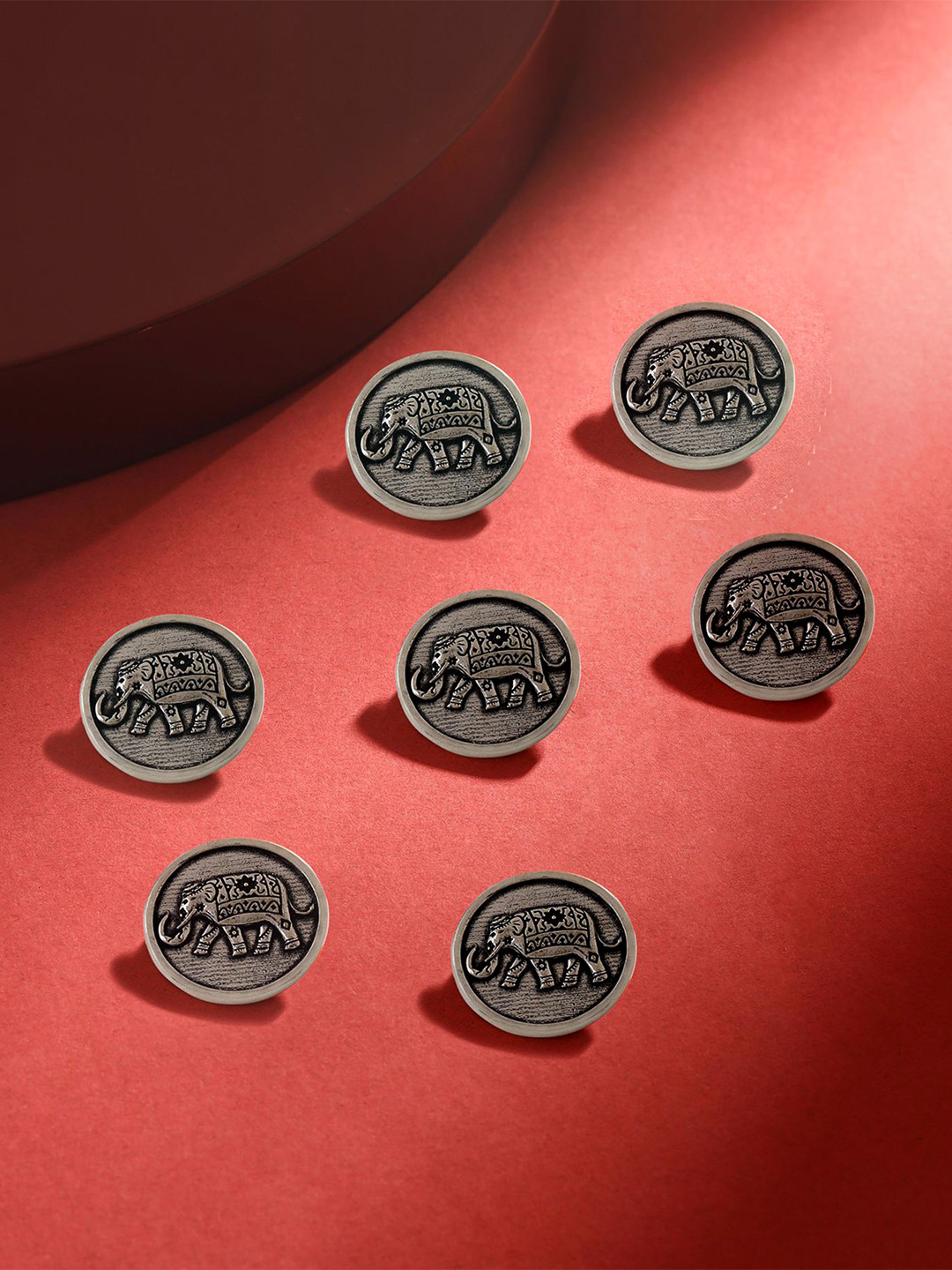 COSA NOSTRAA Men Set of 7 Gold Biscuit Buttons
