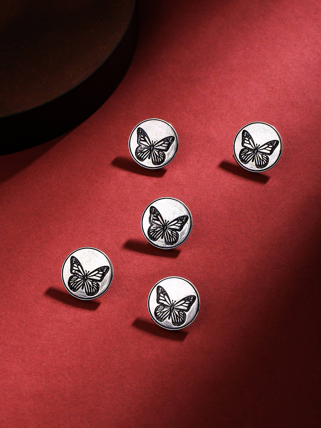 COSA NOSTRAA Men Set Of 5 Dainty Butterfly Button Set