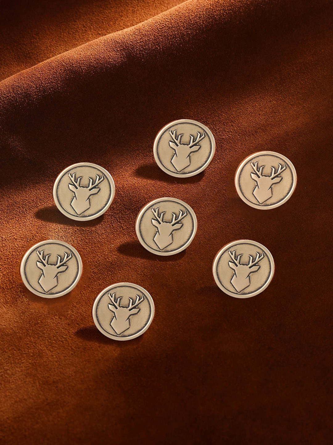 COSA NOSTRAA Men Set of 7 Imperial Stag Buttons