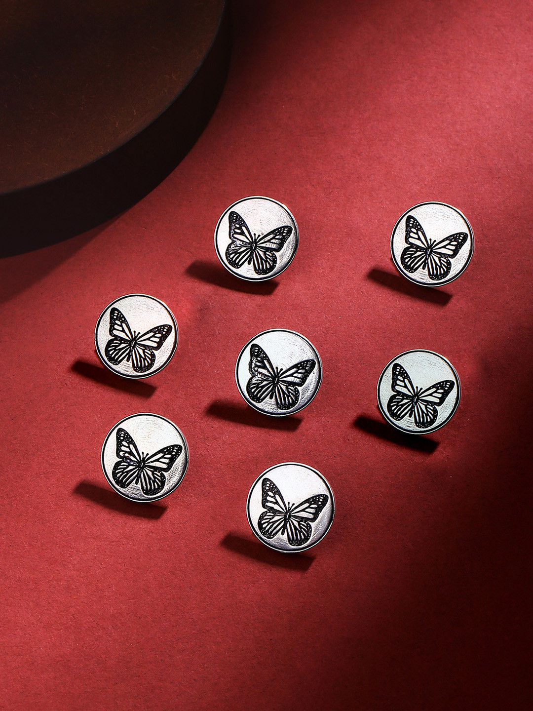 COSA NOSTRAA Men Set Of 7 Dainty Butterfly Buttons