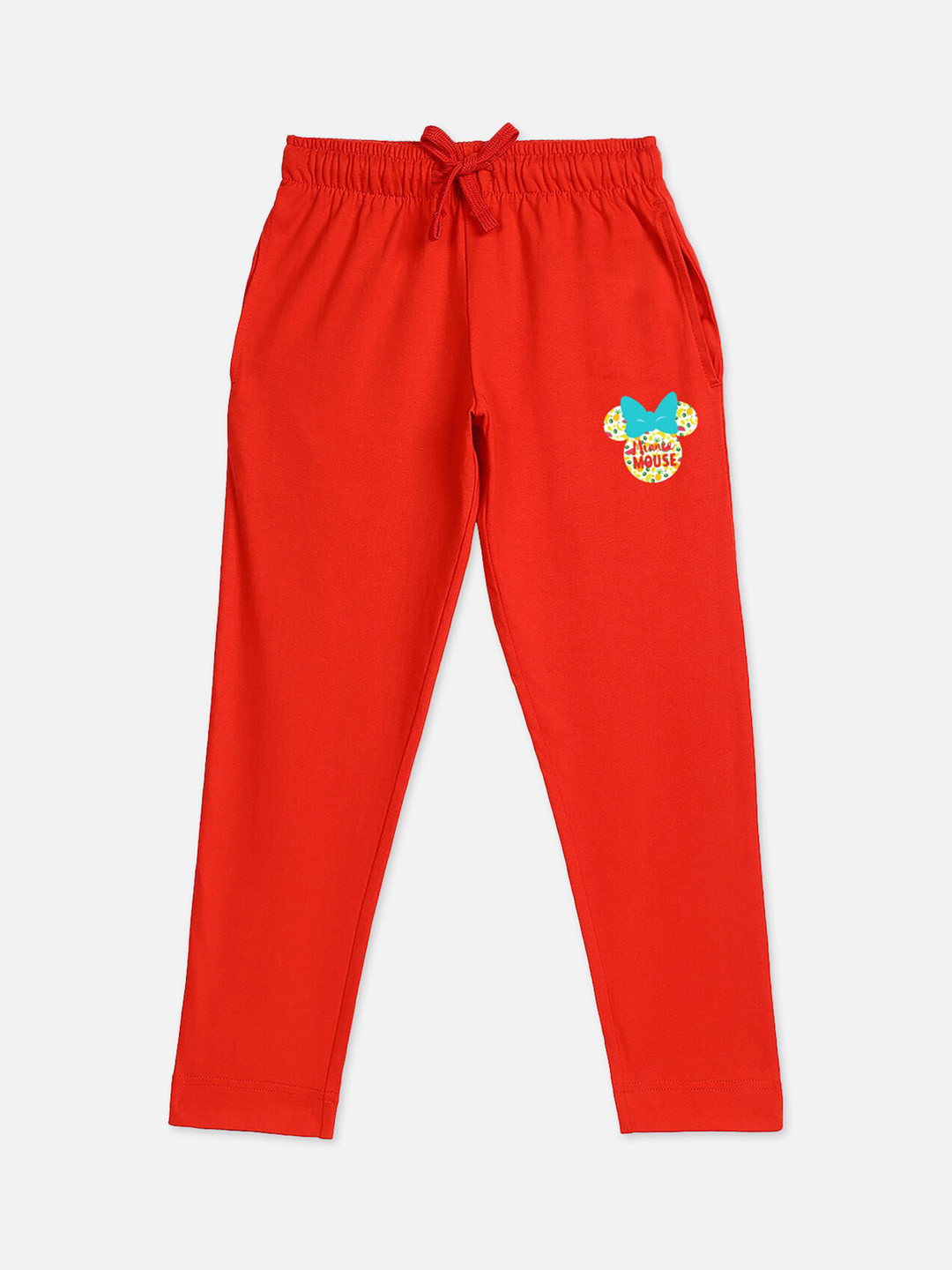 Kids Ville Girls Minnie Mouse Printed Cotton Lounge Pants