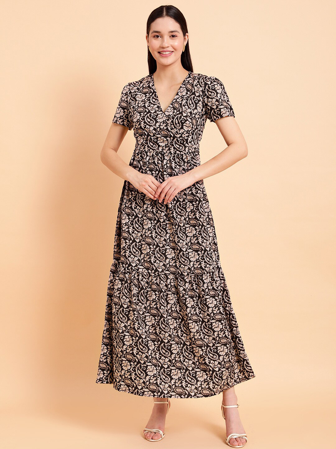 MINT STREET Paisley Motif Printed Maxi Dress