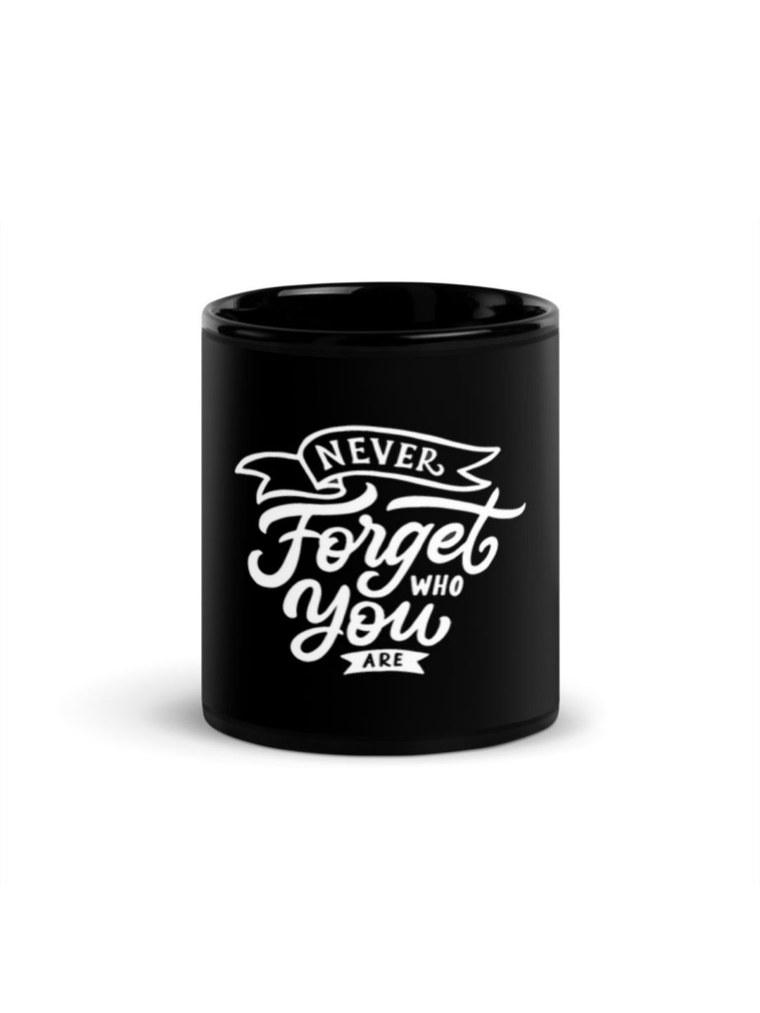 RISH Rakhi Gift Black Typography Ceramic Handmade Mug-350ml