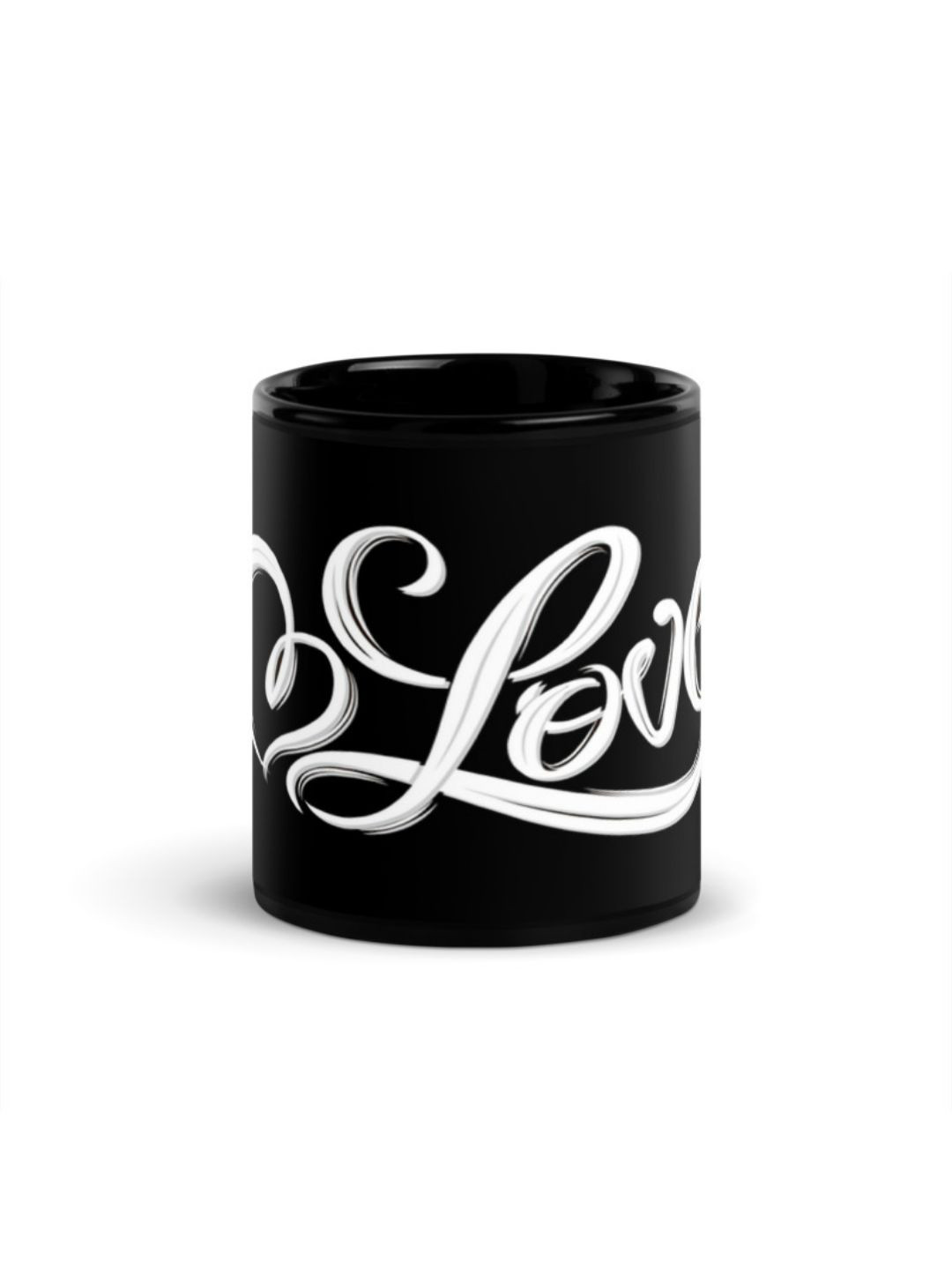 RISH Santosh Name Personalised Black Typography Ceramic Microwave Safe Mug-325ml