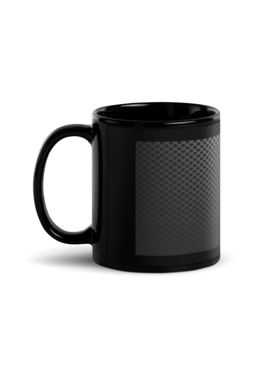 RISH Jitendra Name Personalised Black Geometric Ceramic Microwave Safe Mug-325ml