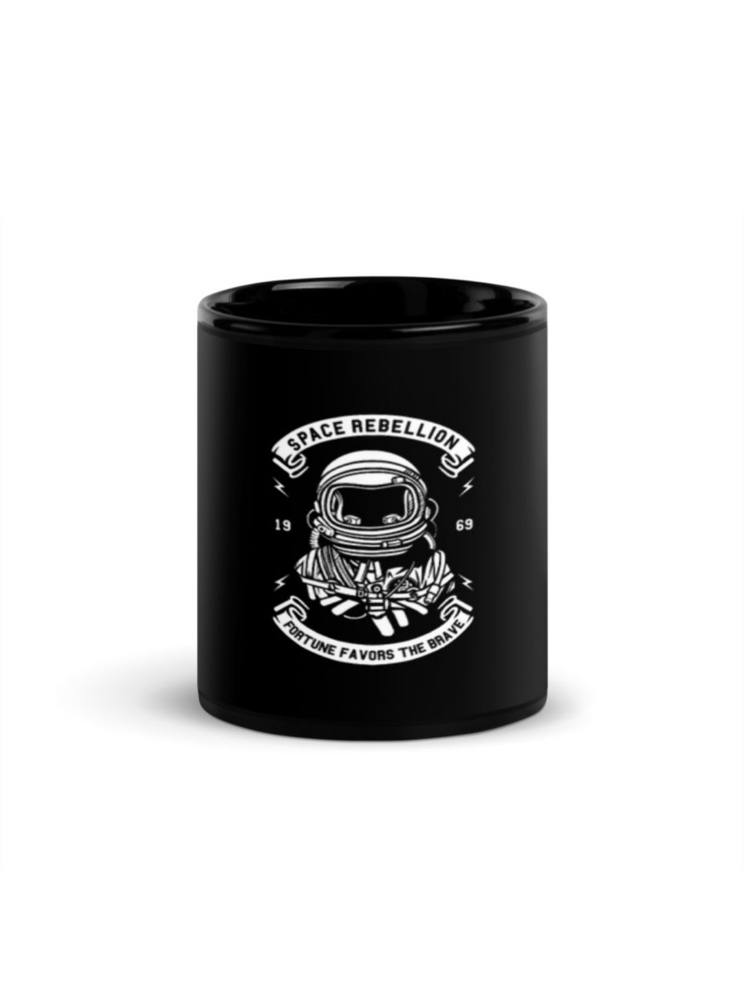 RISH Christmas Black Typography Ceramic Handmade Mug-325ml