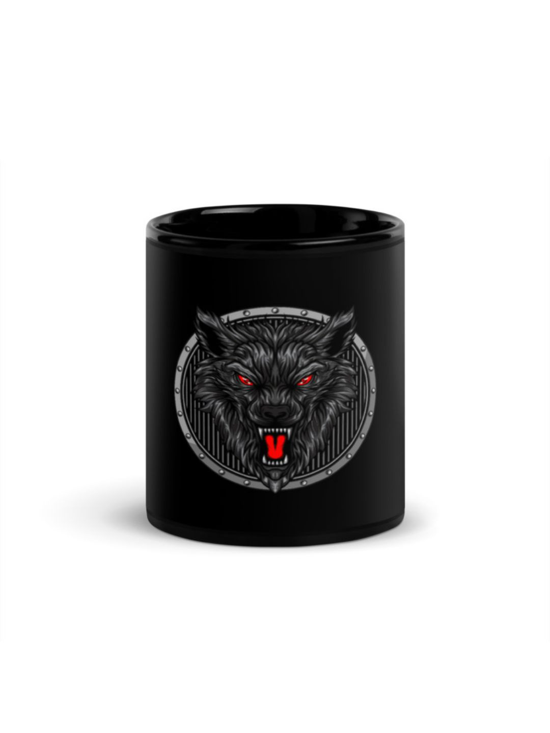 RISH Rakshabandhan Gift Black Animal Print Ceramic Handmade Mug-325ml