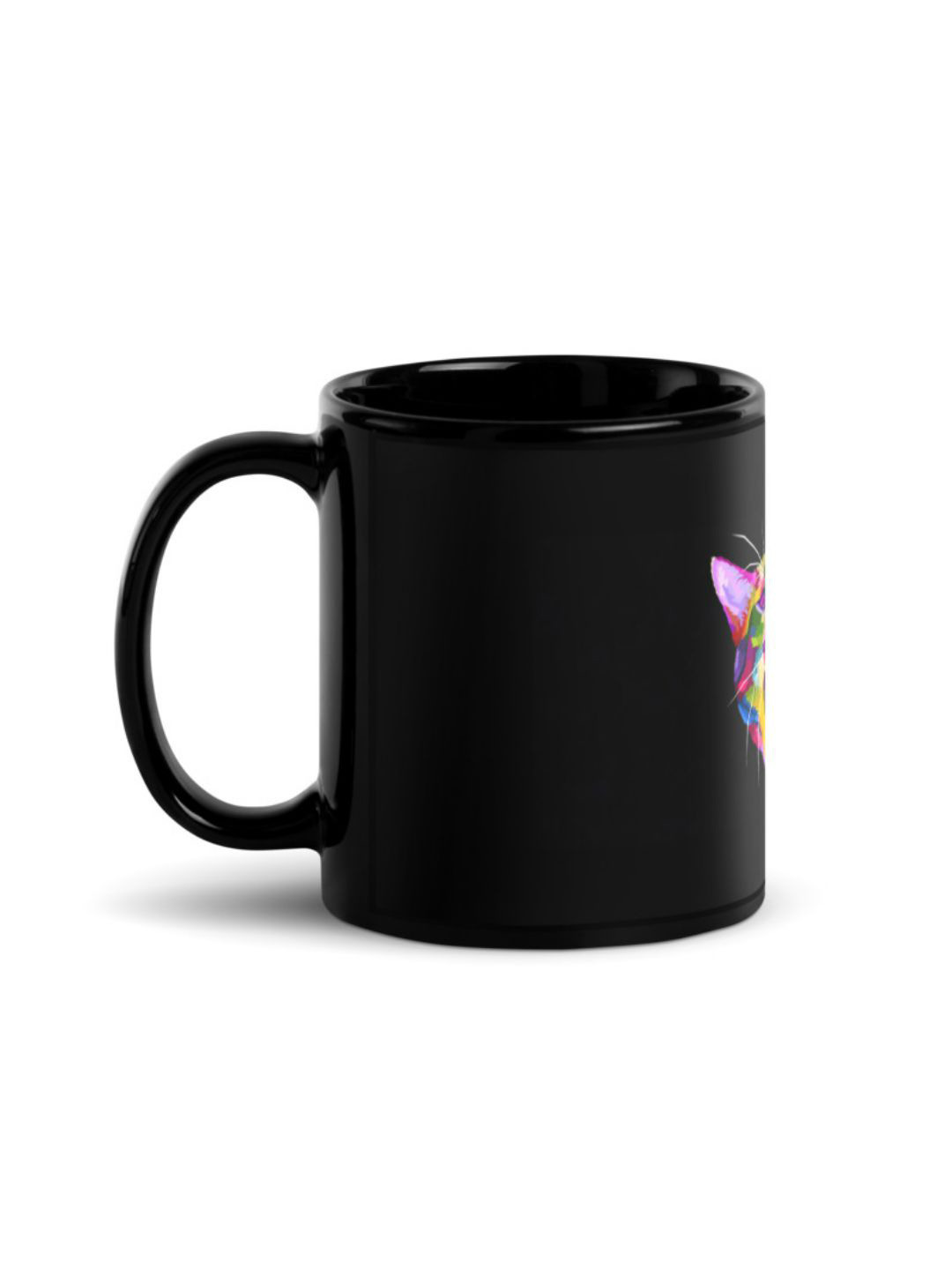 RISH Bloom Black Abstract Ceramic Handmade Mug-325ml