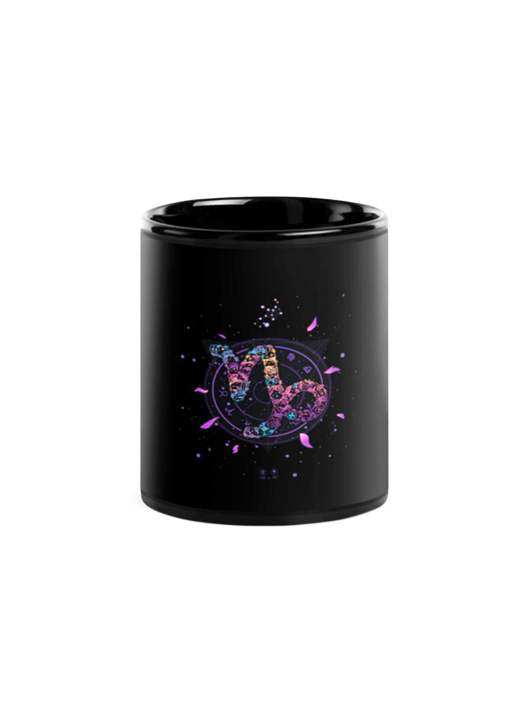 RISH Hitansh Name Personalised Black Abstract Ceramic Microwave Safe Mug-325ml