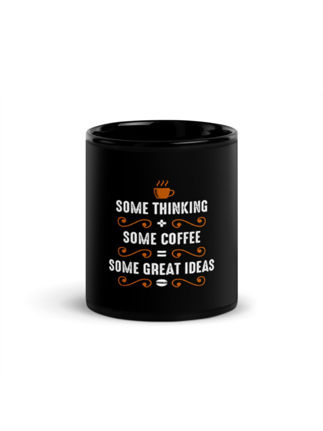 RISH Sanjeev Kapoor Thinkfood Black Typography Ceramic Microwave Safe Mug-325ml