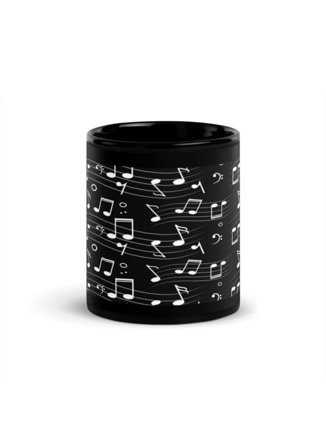 RISH Black Conversational Ceramic Handmade Mug-325ml