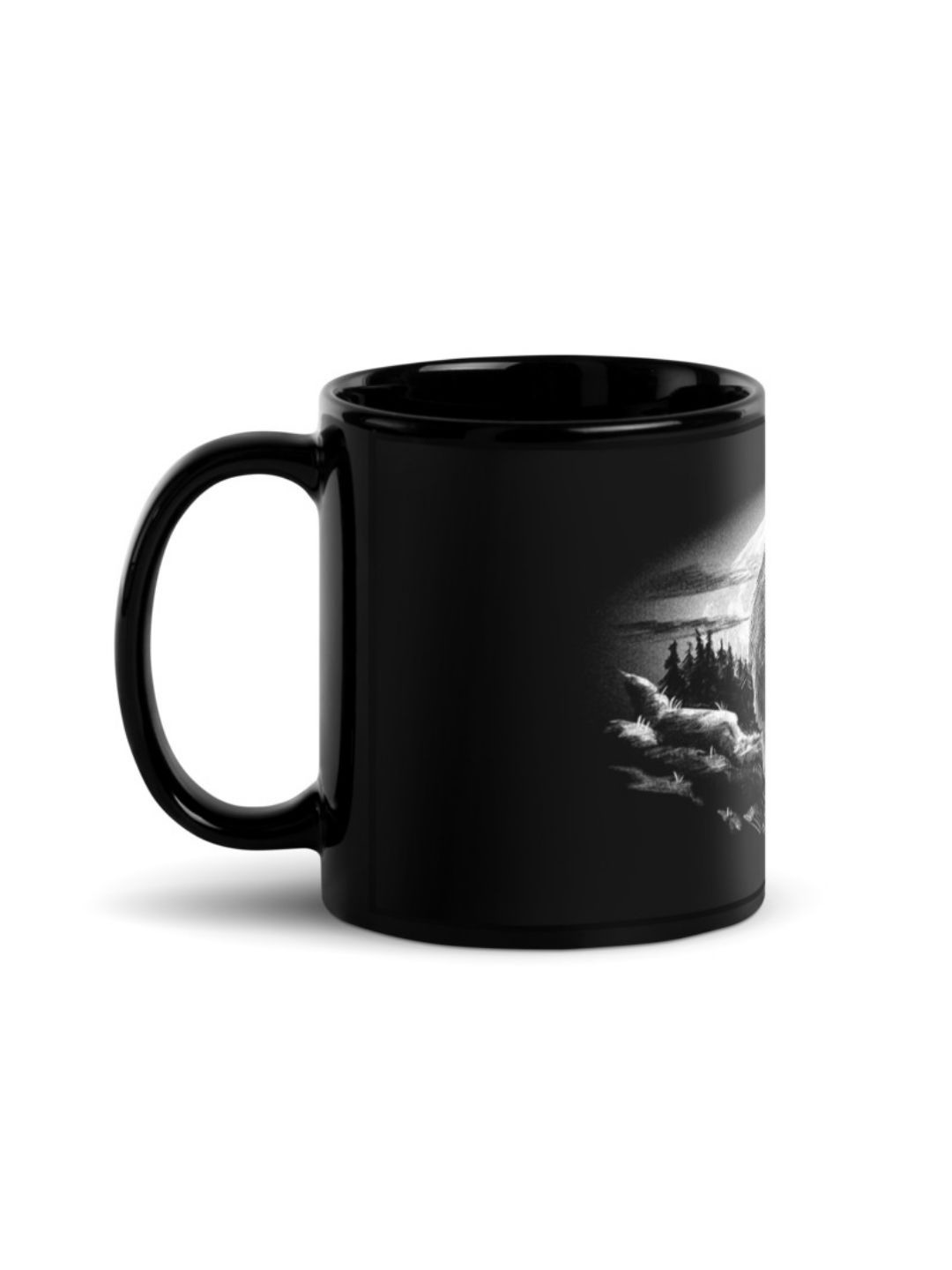 RISH Decal Black Graphic Ceramic Handmade Mug-325ml
