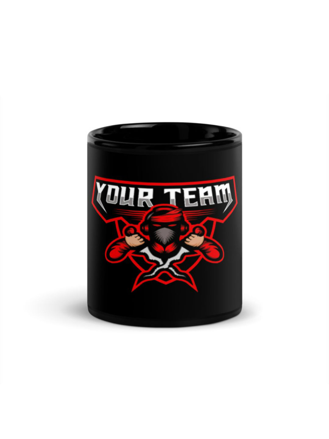 RISH Funky Black Typography Ceramic Handmade Mug-325ml