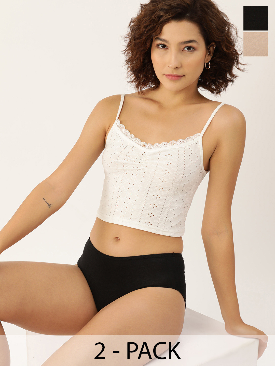 DressBerry Women Pack Of 2 Low-Rise Hipster Briefs DB-MDL-PANT-01