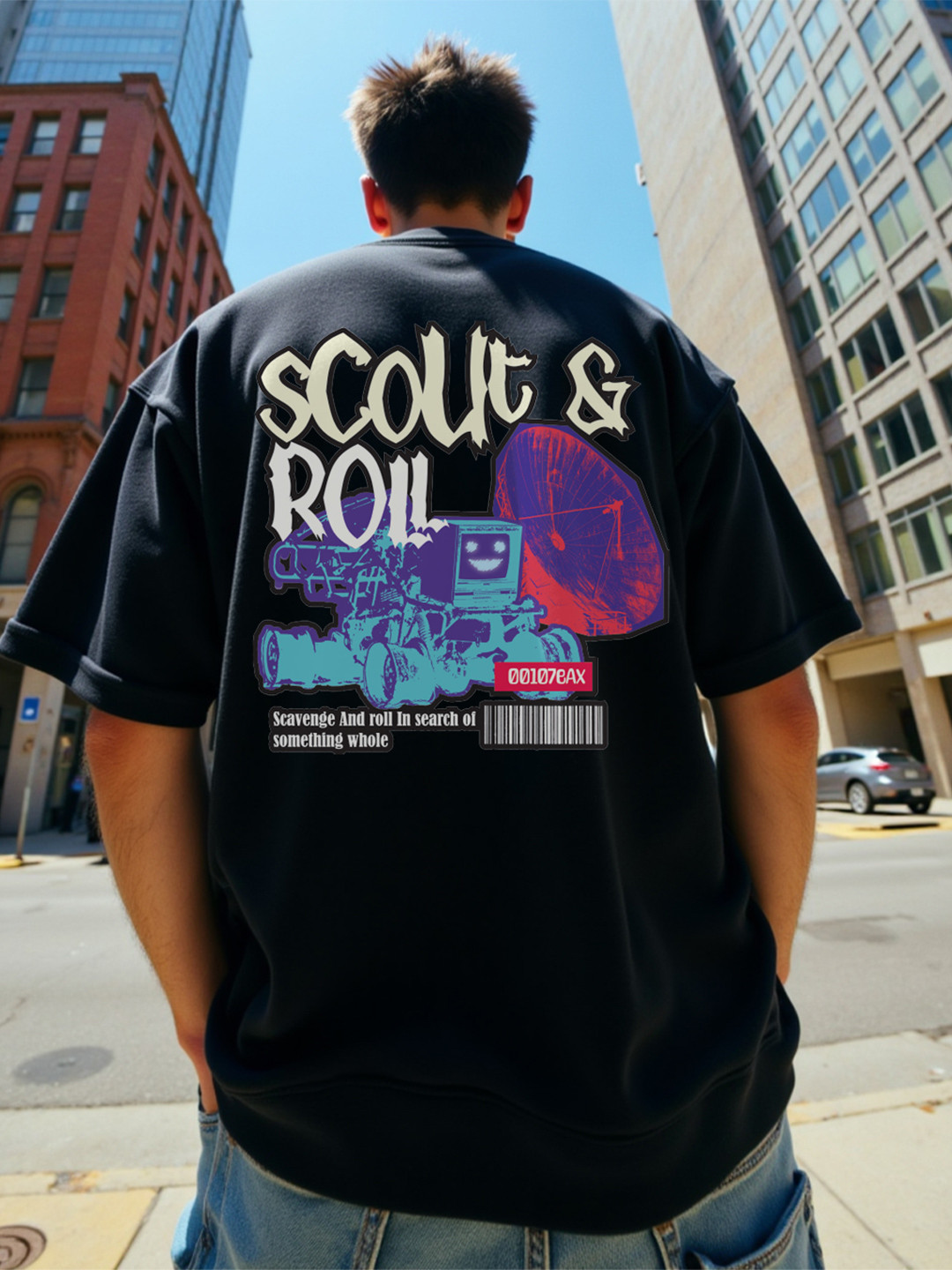Scout & Roll Typography Printed Regular Fit T-shirt