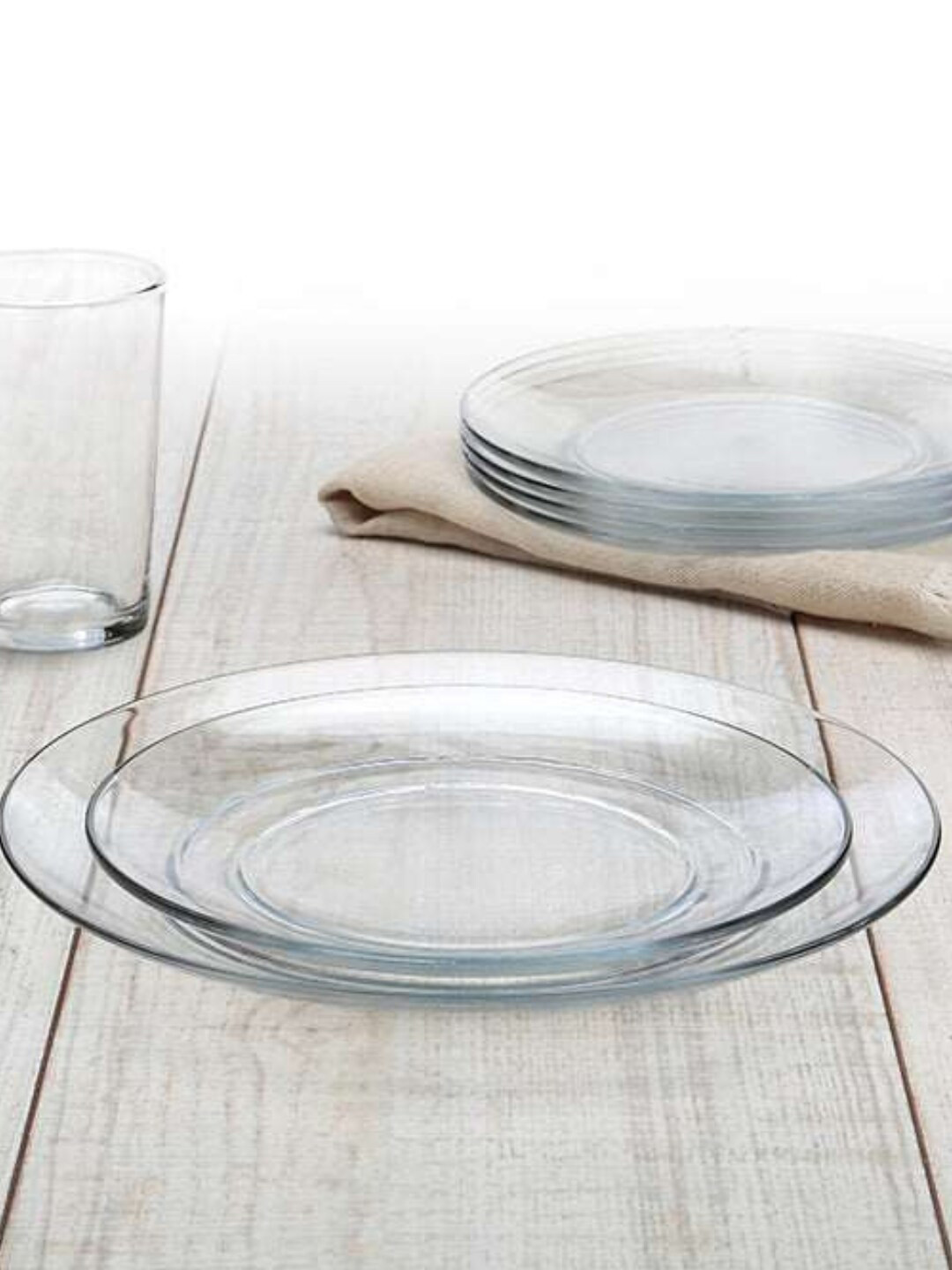 DURALEX Transparent 6 Pieces Glass Dinner Plates