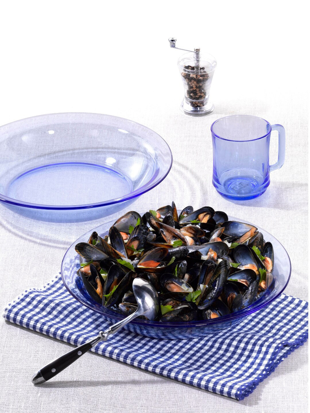 DURALEX Blue 6 Pieces Transparent Glass Plates