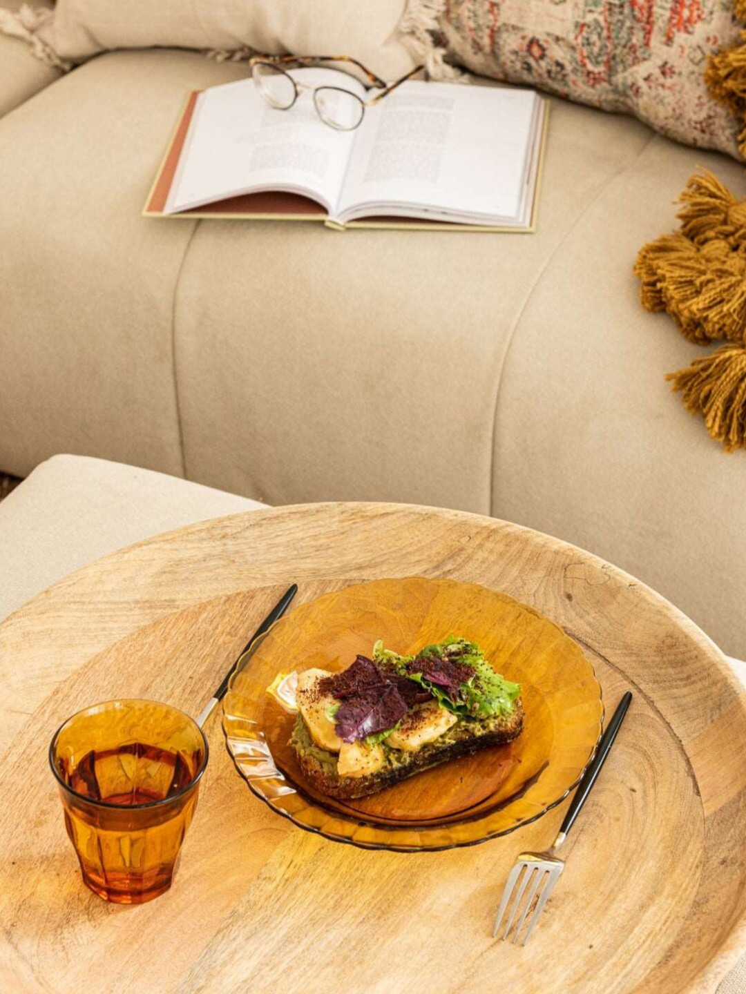 DURALEX Yellow & Transparent 6 Pieces Glass Plates