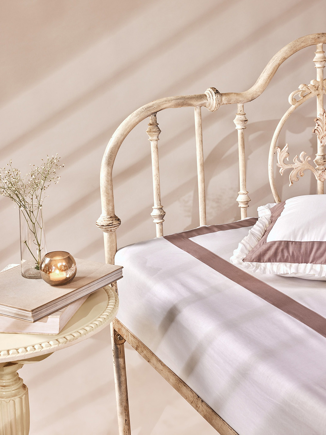 The Label Life White Queen Size Cotton Bed Cover