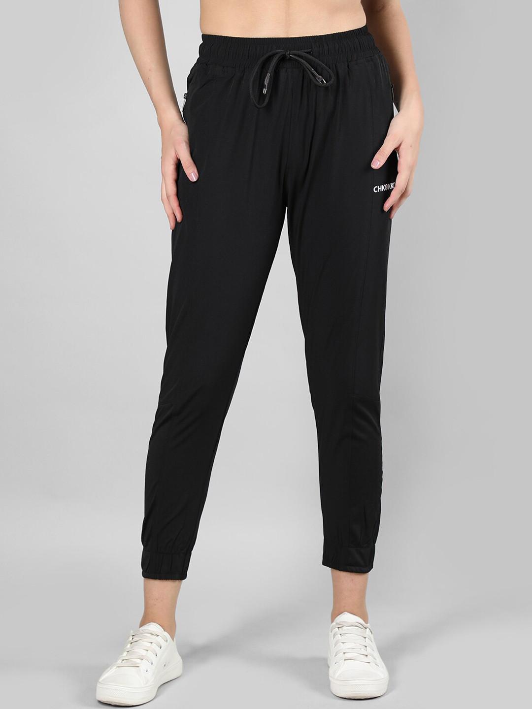 CHKOKKO Women Solid Sports Gym Joggers