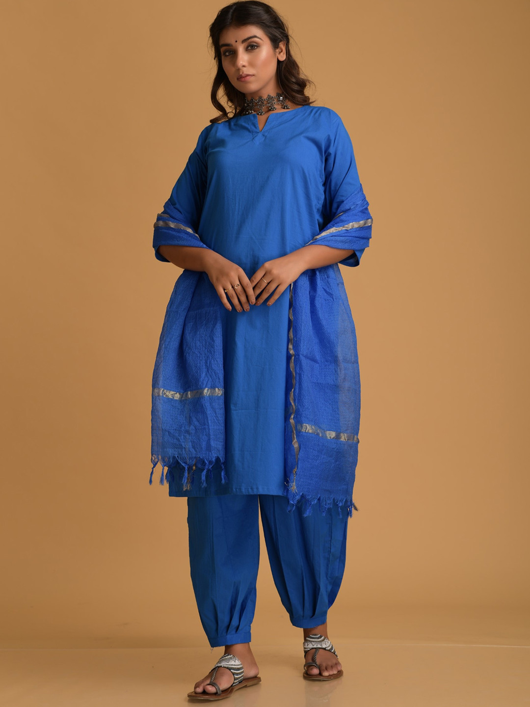 DIMPLE DESIGN STUDIO Pure Cotton Kurta With Salwar & Dupatta