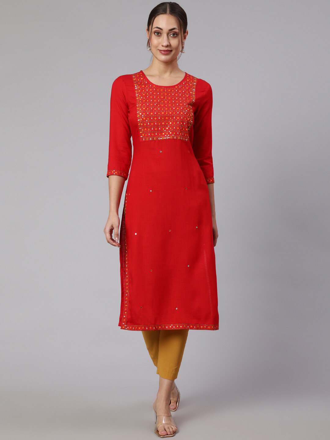 KALINI Printed Straight Kurta