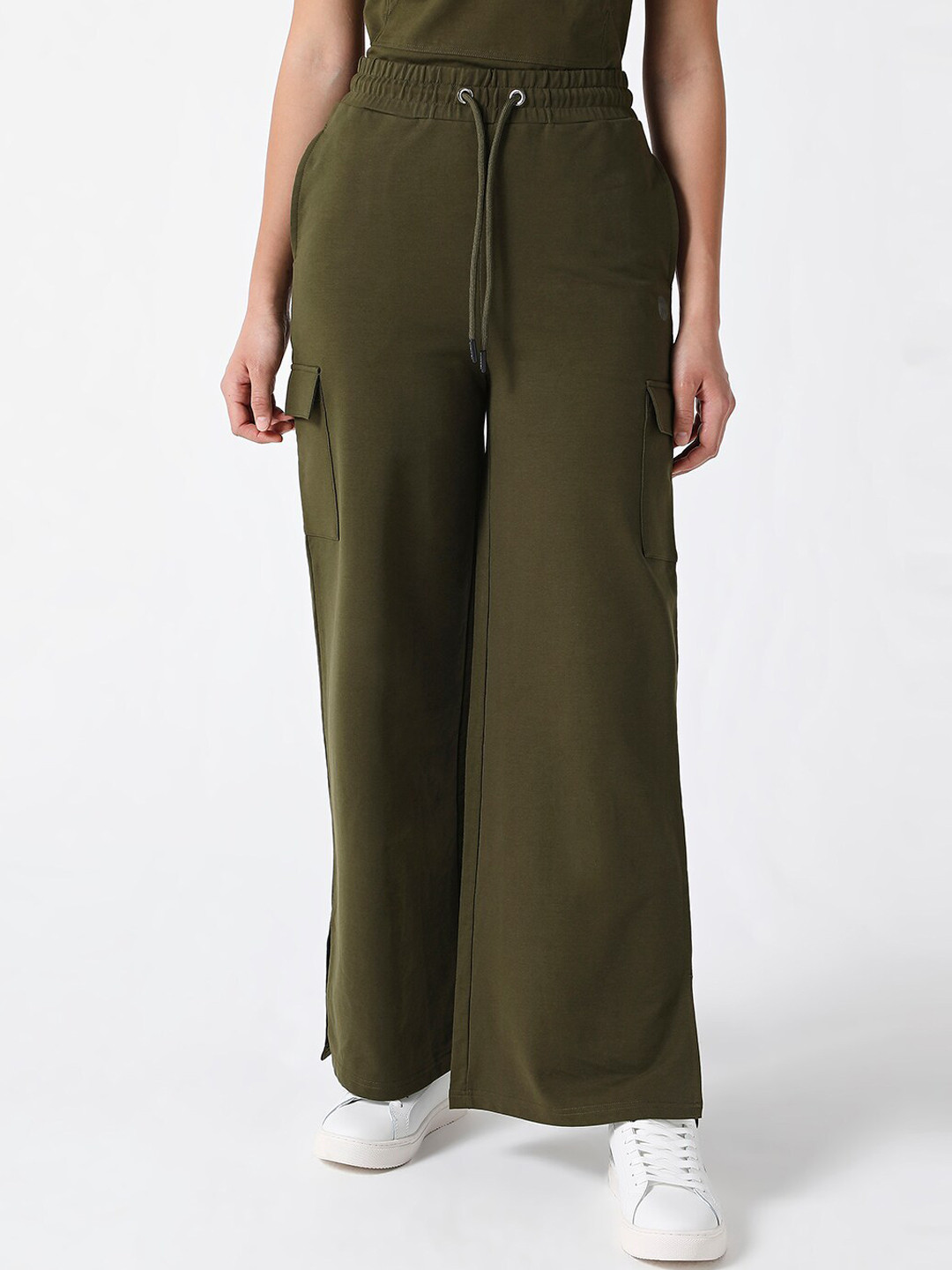 Pepe Jeans Women Straight Fit Cotton Track Pants