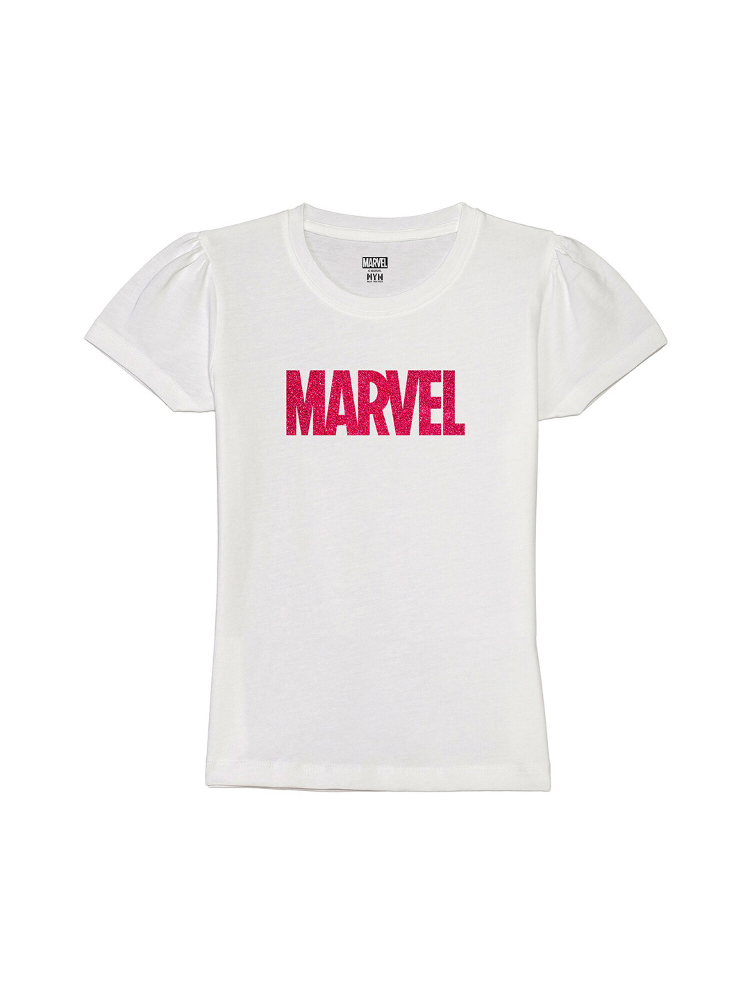 Wear Your Mind Girls Marvel Printed Pure Cotton T-shirt