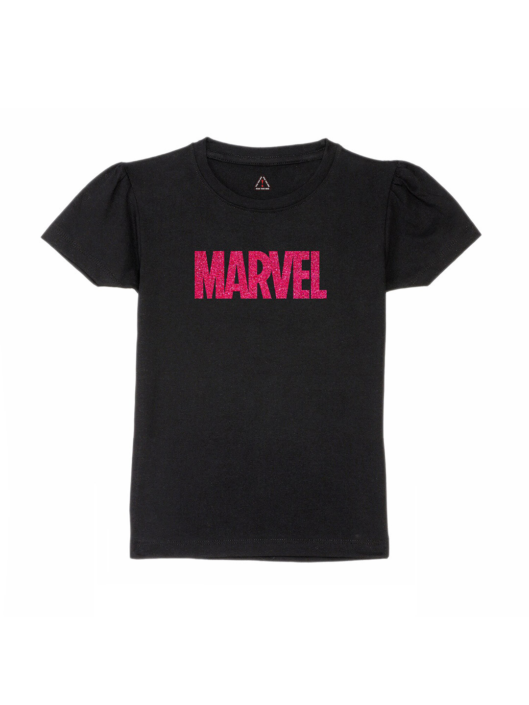 Wear Your Mind Girls Marvel Cotton Typography Printed Dress