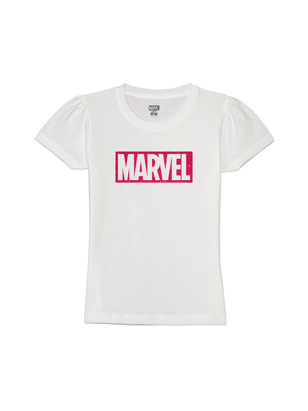 Wear Your Mind Girls Marvel Printed Pure Cotton T-shirt