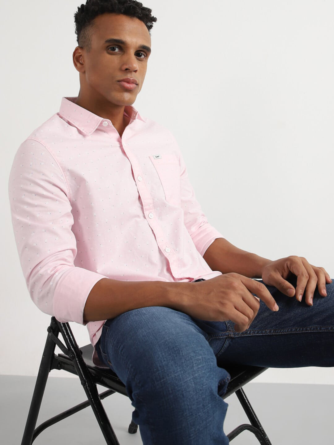 Lee Slim Fit Micro Printed Organic Cotton Shirt