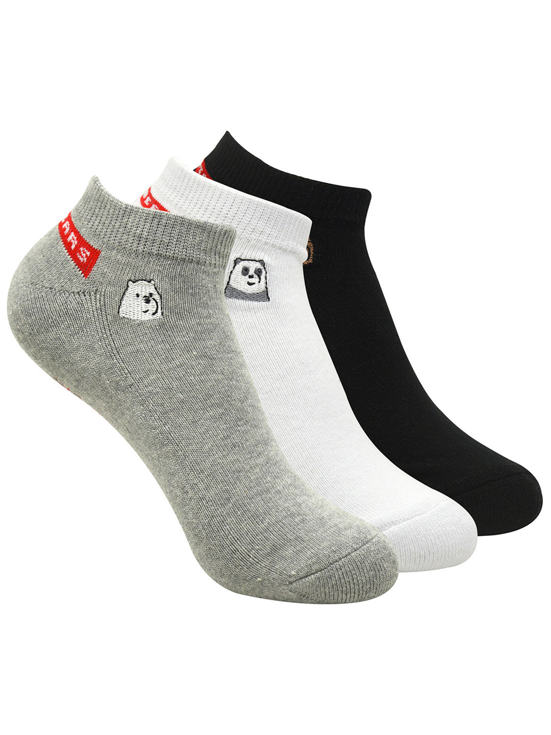 Cartoon Network Kids Pack Of 3 Assorted Cotton Ankle Length Socks