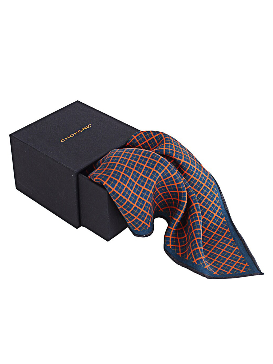 CHOKORE Checked Silk Pocket Squares